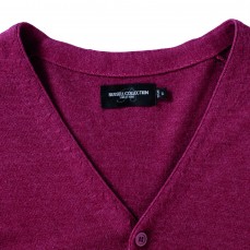 Men´s V-Neck Knitted Cardigan Russell Collection R-715M - Męskie