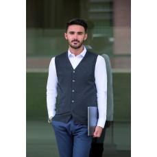 Men´s V-Neck Sleeveless Knitted Cardigan Russell Collection R-719M - Marynarki i kamizelki