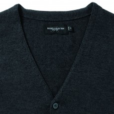 Men´s V-Neck Sleeveless Knitted Cardigan Russell Collection R-719M - Marynarki i kamizelki