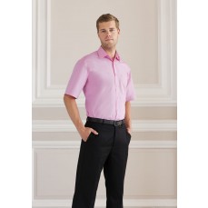 Men´s Short Sleeve Classic Pure Cotton Poplin Shirt Russell Collection R-937M-0 - Koszule biznesowe