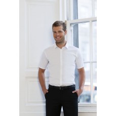 Men´s Short Sleeve Fitted Ultimate Stretch Shirt Russell Collection R-961M-0 - Z krótkim rękawem