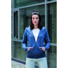 Ladies´ Authentic Melange Zipped Hood Sweat Russell R-263F-0 - Na zamek / guziki