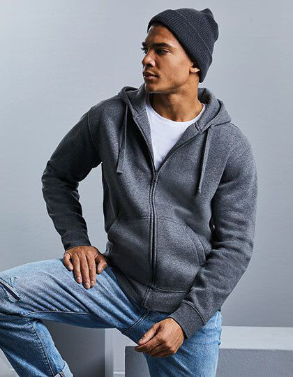 Men´s Authentic Melange Zipped Hood Sweat Russell R-263M-0 - Na zamek / guziki