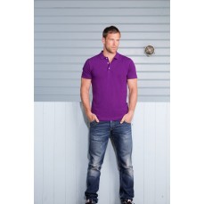 Men´s Fitted Stretch Polo Russell R-566M-0 - Z krótkim rękawem