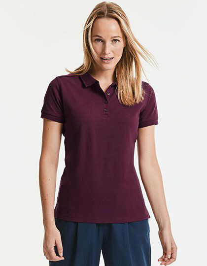 Ladies´ Tailored Stretch Polo Russell R-567F-0 - Z krótkim rękawem