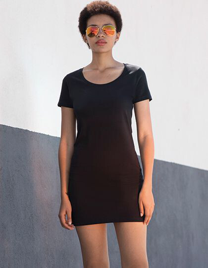 Women´s T-Shirt Dress SF SK257 - Okrągły dekolt