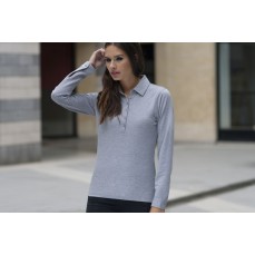 Damski Long Sleeved Stretch Polo SF SK044 - Z długim rękawem