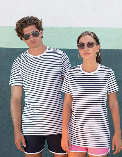 Unisex Striped T SF SF202 - Z krótkim rękawem