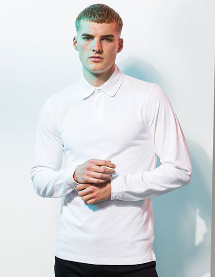 Men´s Long Sleeved Stretch Polo SF SF044 - Z długim rękawem