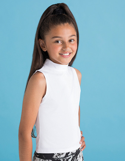 Kids` High Neck Crop Vest SF SM170 - Bez rękawów