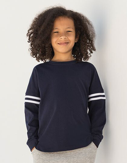 Kids´ Drop Shoulder Slogan Top SF SM514 - Z długim rękawem