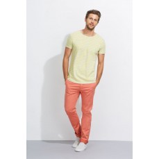 Men´s Round Neck Striped T-Shirt Miles SOL´S 01398 - Z krótkim rękawem