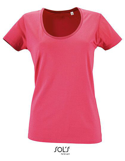 Women´s Low-Cut Round Neck T-Shirt Metropolitan SOL´S 02079 - Okrągły dekolt