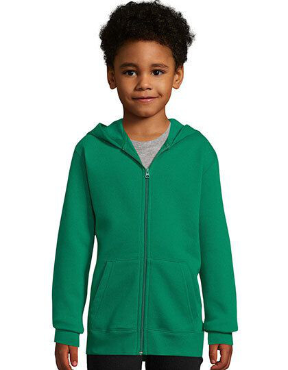 Kids´ Zip Hoodie Stone SOL´S 02092 - Z kapturem