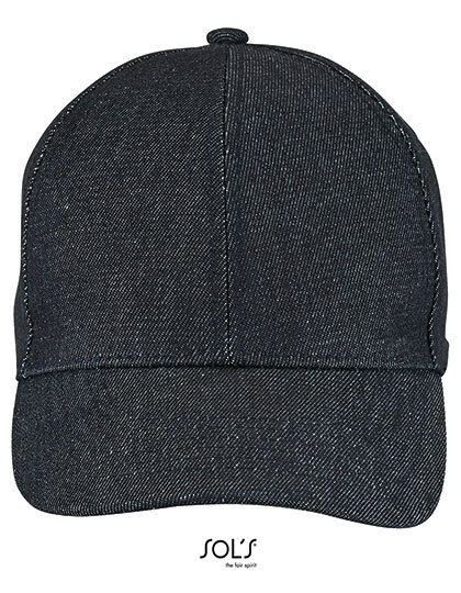 Unisex Denim Cap Foxy SOL´S 02115 - 6 panelowe