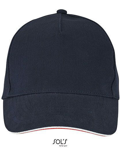 Unisex Contrast Three-Colour Cap Longchamp SOL´S 02116 - 5 panelowe