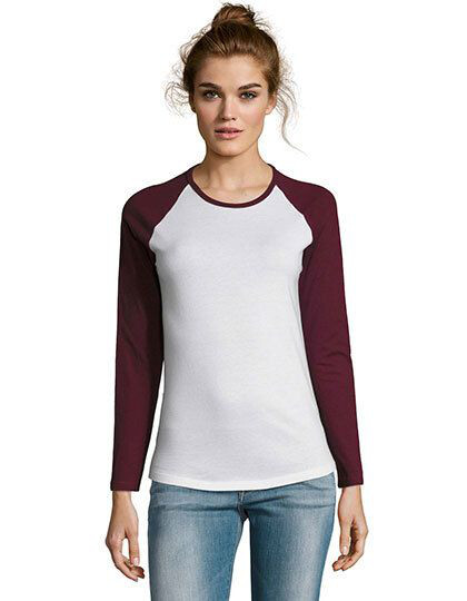 Women´s Milky Long Sleeve T-Shirt SOL´S 02943 - Z długim rękawem