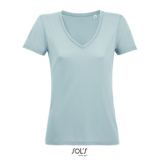 Women´s Flowy V-Neck T-Shirt Motion SOL´S 03098 - Dekolt w kształcie V