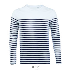 Men´s Long Sleeve Striped T-Shirt Matelot SOL´S 03099 - Z długim rękawem