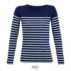 Women´s Long Sleeve Striped T-Shirt Matelot SOL´S 03100 - Z długim rękawem