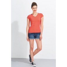 Women´s V-Neck-T-Shirt Moon SOL´S 11388 - Dekolt w kształcie V