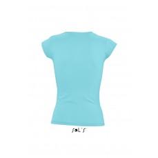 Sleeve Tee Shirt Mint SOL´S 11165 - Dekolt w kształcie V