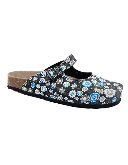 Clogs with floral print Softwaves 276046 - Kapcie 