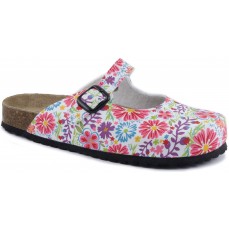 Clogs with floral print Softwaves 276057 - Kapcie 