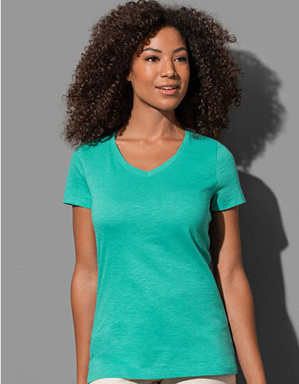 Sharon Slub V-Neck Women Stedman® ST9510 - Dekolt w kształcie V