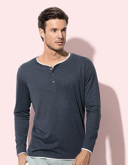 Luke Long Sleeve Henley T-shirt for men Stedman ST9860 - Pozostałe