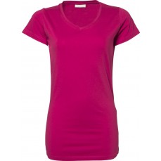 Women´s Fashion Stretch Tee Extra Lenght Tee Jays 455 - Dekolt w kształcie V