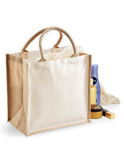 Printers Midi Jute Bag Westford Mill W421 - Torby na zakupy