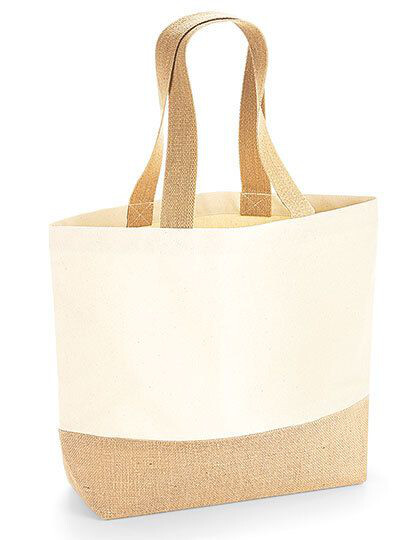 Jute Base Canvas Bag Westford Mill W451 - Torby na zakupy