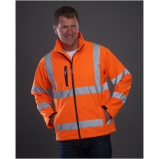 Hi-Vis 2 Bands & Braces Softshell Jacket YOKO HVK09 - Kurtki (Soft-Shell)