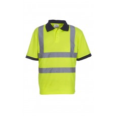 Two Band & Brace Hi-Vis Polo Shirt YOKO HVJ210 - Koszulki