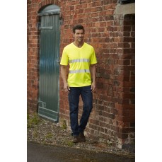 Hi-Vis Top Cool Super Light V-Neck T-Shirt YOKO HVJ910 - Koszulki