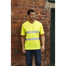 Hi-Vis Top Cool Super Light V-Neck T-Shirt YOKO HVJ910 - Koszulki