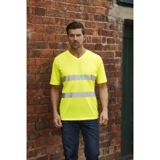 Hi-Vis Top Cool Super Light V-Neck T-Shirt YOKO HVJ910 - Koszulki