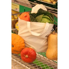 Torba bawełniana, Fairtrade i GOTS  (BCS Licenja nr 22307) – certyfikat, naturalny ,  krótkie ucho   - Torby bawełniane