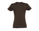 Damski t-shirt slim z krótkim rękawem - Chocolate