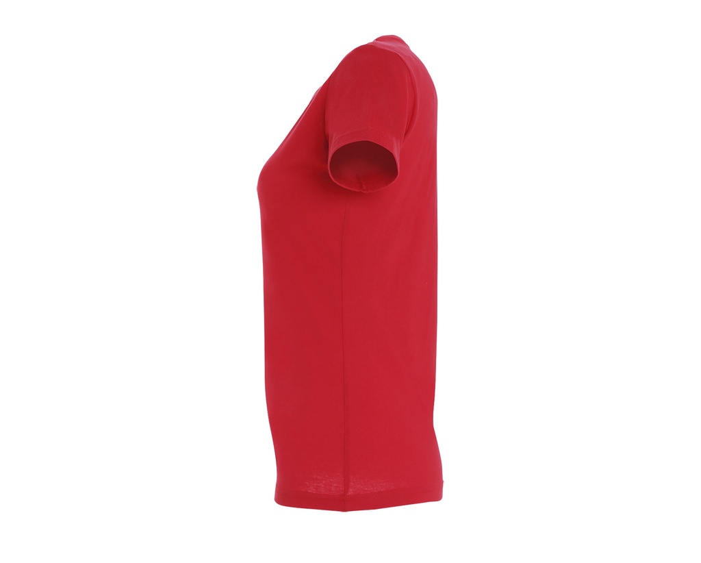 Damski t-shirt slim z krótkim rękawem - Red