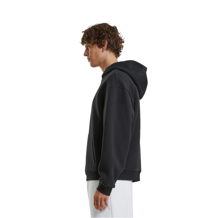 Puszysta bluza z kapturem  - Black