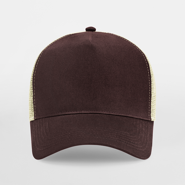 Czapka Trucker Snapback 5-Panelowa - Chocolate & Caramel