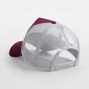 Czapka Trucker Snapback 5-Panelowa - Burgundy & Light Grey
