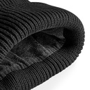 Czapka prążkowana z wywijanym brzegiem - Black