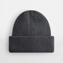 Czapka prążkowana z wywijanym brzegiem - Graphite Grey