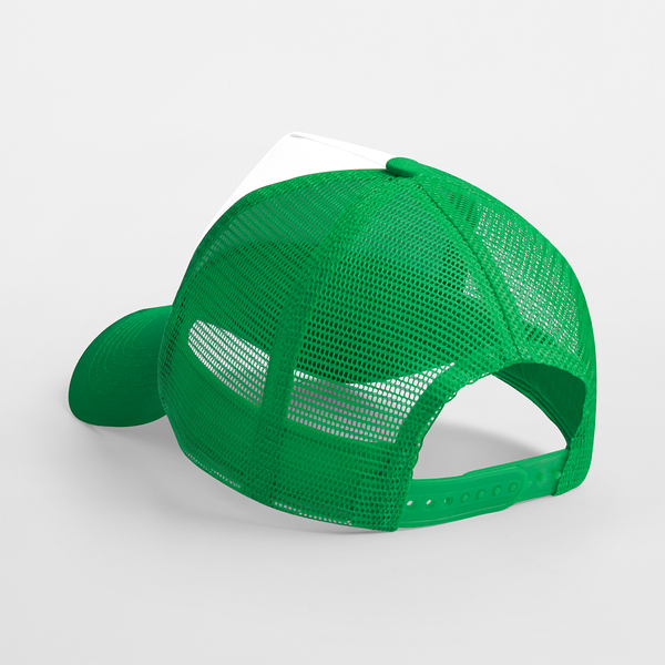 Czapka Trucker Snapback 5-Panelowa - Pure Green & White