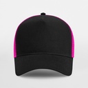 Czapka Trucker Snapback 5-Panelowa - Black & Fuchsia