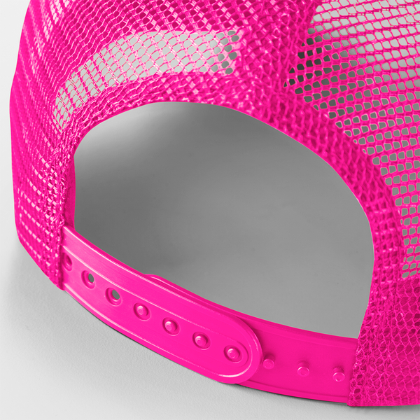 Czapka Trucker Snapback 5-Panelowa - Black & Fuchsia