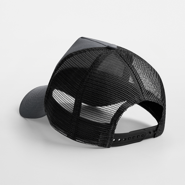 Czapka Trucker Snapback 5-Panelowa - Graphite Grey & Black 